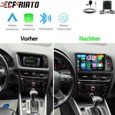 9"  Android 15 Apple CarPlay Für Audi Q5 Autoradio GPS Navi Bluetooth RDS Kamera