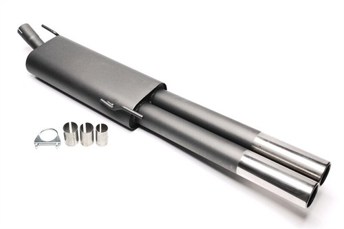 Sportauspuff 2x76mm rund