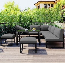 Gartenlounge-Set (5-tlg), 7-Sitzer Gruppe