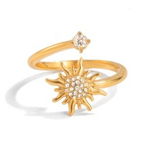 Ring Damen Gold Edelstahl