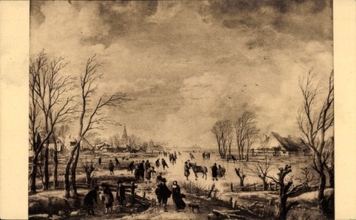 Künstler van der neer - ak,