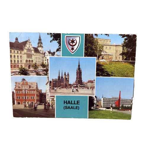 Postkarte halle saale - postkarte, ak