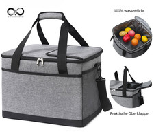 Kühltasche 35L Groß Faltbar – Isoliertasche Wasserdicht & Auslaufsicher mit Schu