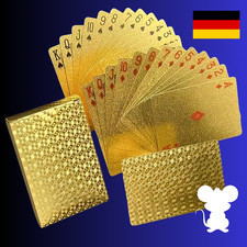 Pokerkarten 💛 Skatkarten 💛 Premium 24K vergoldete Spielkarten mit 52 + 2 Blatt