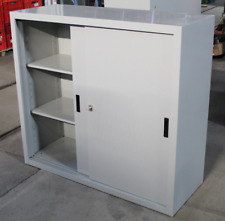 Büroschrank Aktenschrank Stahlschrank Schiebetürenschrank Lichtgrau /B
