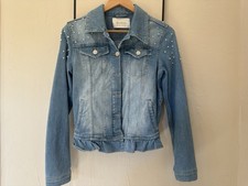 Jeans Jacke „Rich &Royal, Gr M, Used Optik, Perlen, Stretchig  NEU