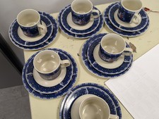 Kaffeeservice, 6 Personen Porzellan, winterliches Motiv