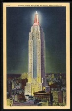 Ansichtskarte New York, Empire State Building at night 