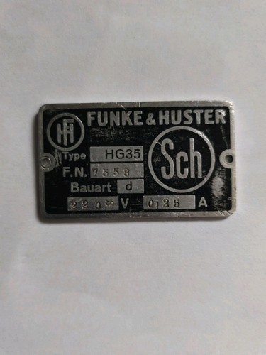 Altes schild funke huster - schild, &