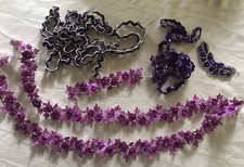 Konvolut Pailletten Perlen Applikationen Bänder Lila Pink Bauchtanz Orient neuw.