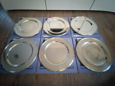 6 sechs Platzteller Dekoteller versilbert Teller Durchmesser 30 cm guter Zustand