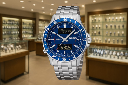 Casio msy 700d herrenuhr blau - casio,