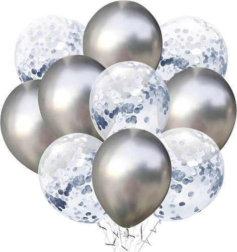 Luftballons silber set - luftballons, 10