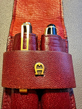 Étienne Aigner Etui für zwei Stifte – Leder burgundrot – ausgezeichnet erhalten