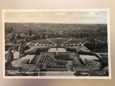 seltene sw-AK Essen, Gruga-Park, Blick v. Radioturm Pergulagarten u... -gel.1937
