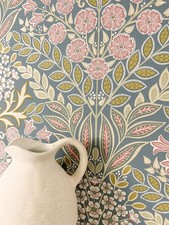 Tapete Vliestapete Grau Blumen Blätter Ornamente Blumentapete Floral