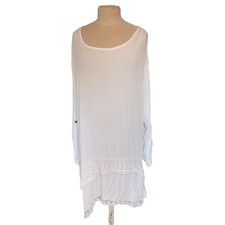 💙 Damen Kleid Tunika Weiß