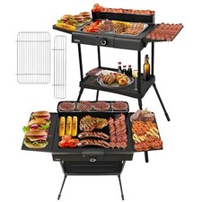 2in1 Standgrill Elektrogrill Elektrischer Grill Tischgrill Barbeque Grill