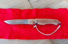  Viking Taschenmesser/ Friktionfolder Unikat 80CrV2 / Fasseiche Ahr Lederholster