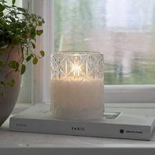 LED Windlicht, Echtwachskerze