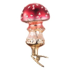 Christbaumkugel Figur "Fliegenpilz" Christbaumschmuck Glas Weihnachten