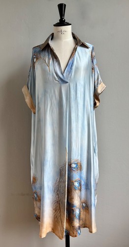 Kleid maxi blau bunt - maxi, gr