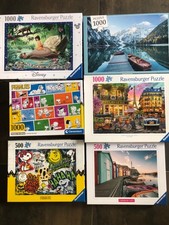 puzzle 1000 teile konvolut, 7 Stück, Peanuts, Disney 