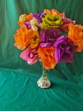 Seidenblumen 15 Stück künstliche Blumen Einzelblumen Deko Strauß Basteln