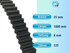 Doppelzahnriemen 1800X25 passend für mehrere Aufsitzmäher Rasentraktoren