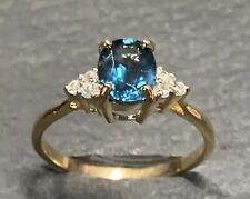 Pfauen-Kyanit-Goldring  Juwelo