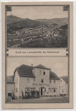 AK LUDWIGSHÜTTE KR MARBURG BIEDENKOPF GASTHAUS FROHNHÄUSER TEILANSICHT