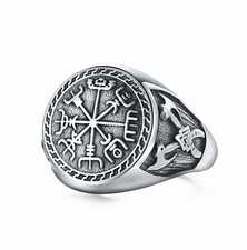 Nordischer Ring Runen Vegvisir