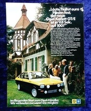 Opel  Kadett C Coupe GT/E  originale Werbung aus  1975