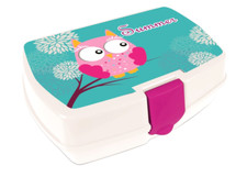 Eule Owl türkis BROTDOSE