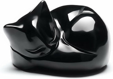 Obsidian-Schwarze Katzenfigur