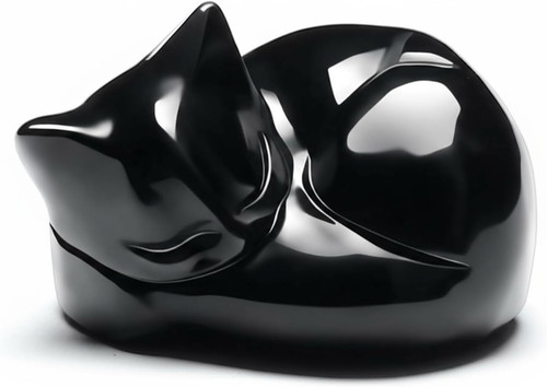 Obsidian schwarze katzenfigur - obsidian-schwarze,