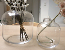 Depot 2-er Set Vase Vasen Glas 21cm und 15 cm hoch NEUwertig Unbenutzt NP 40€