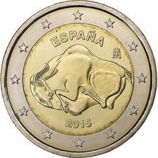 [#133361] Spanien, 2 Euro, Cave of Altamira, 2015, Madrid, Bi-Metallic, UNZ