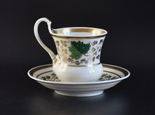 Biedermeier Porzellan Tasse Weinlaub F.A. Schumann Berlin Moabit 19 Jh.
