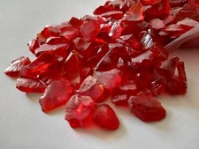 GLAS-SPLITT FEUER-ROT, Deko-Granulat, Deko-Kies, Deko-Chips, ca 7-11 mm _NEU_