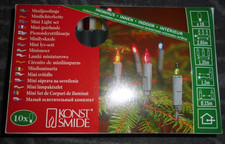 10er Mini Lichterkette  Bunt 15cm Abstand mit Schalter kein LED