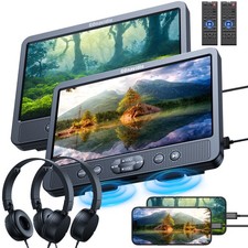 2X10.1" Auto Kopfstützen DVD Player Monitor Bildschirm HDMI AV-IN/OUT Für Kinder