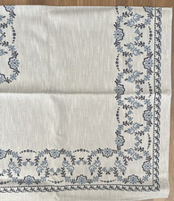 Tischdecke im Landhausstil  bestickt, 130/170, Baumwolle/Leinen, Neu