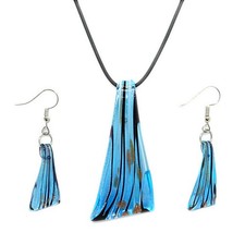  Blaues Breitschwert Halskette