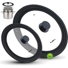 Universaldeckel Ø 28, 26, 24, 20, 18 und 16 Glasdeckel für Töpfe, Pfannen Mit...