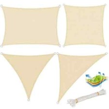 Sonnensegel Sonnenschutz HDPE Windschutz UV Schutz Creme B-Ware