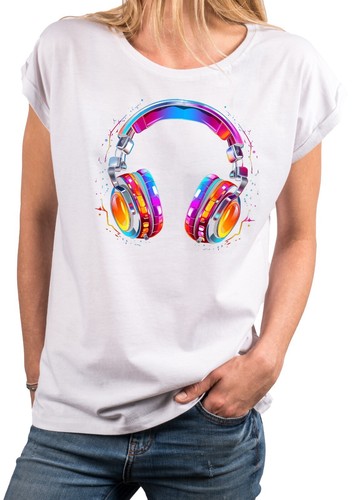 Damen shirt mit - mit, kopfhörer