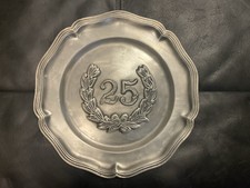 Zinn Wandteller  | 22,5 cm Ø / 25-jähriges Jubiläum