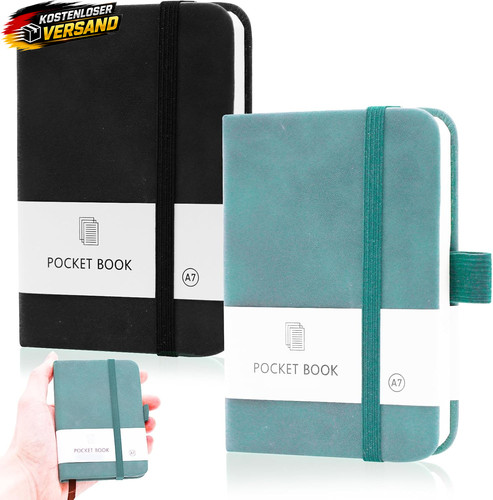 Mini notizbuch mit gummizug - a7,