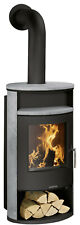 Justus Kaminofen Wasserführend Island Aqua Speckstein Korpus Stahl Schwarz